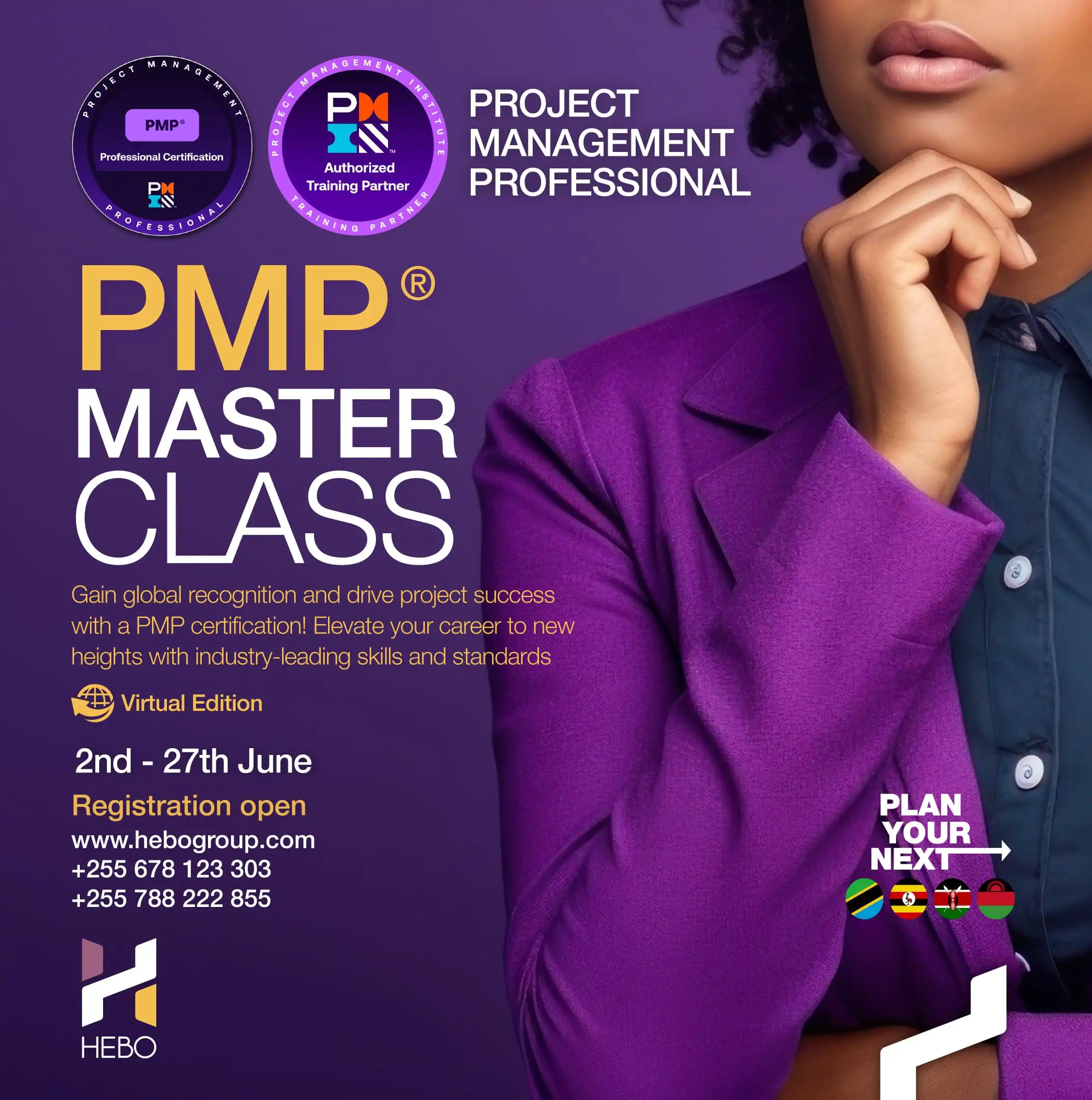 Project Management Professional (PMP®) Virtual Masterclass - Jun 2025 1 HEBO Consult