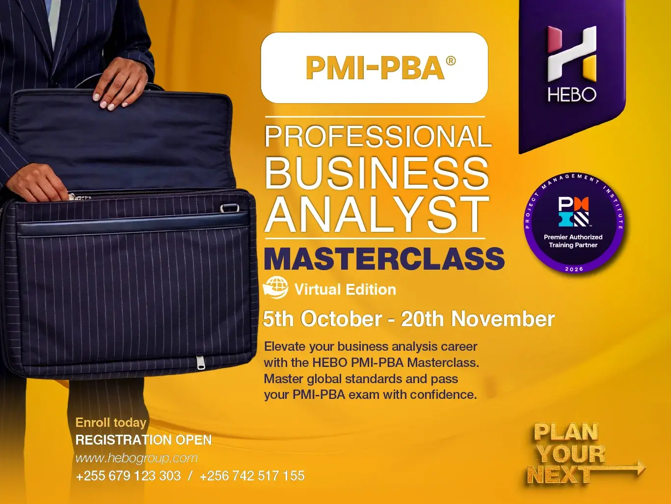 PMI-PBA® Virtual Masterclass – October 2026